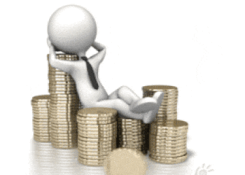 Cartoon image of a person carrying loads of book. Click on the image to view our finances.